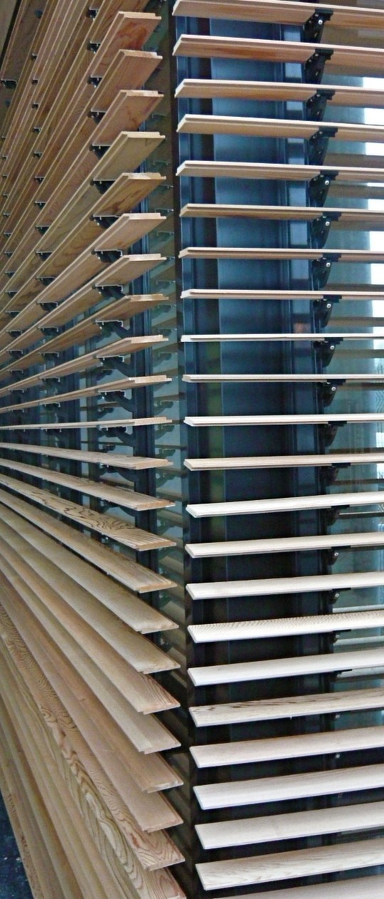 Wood Louver 74W Sunshield Unique Louvers