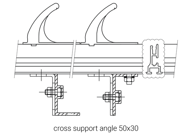 Example with Cross angle 50 x 30