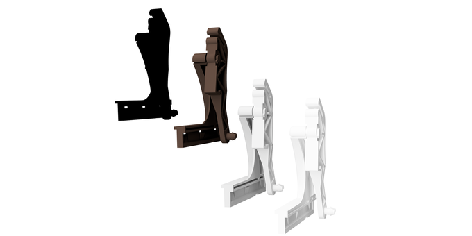 Standard S-system clip in four different colours