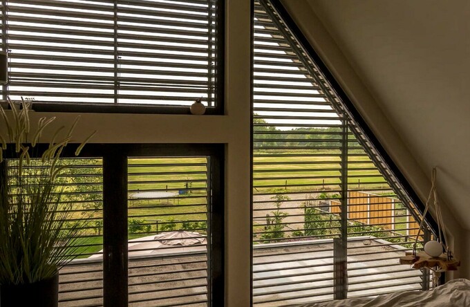 Keep the sun out inside, with elegant louvers