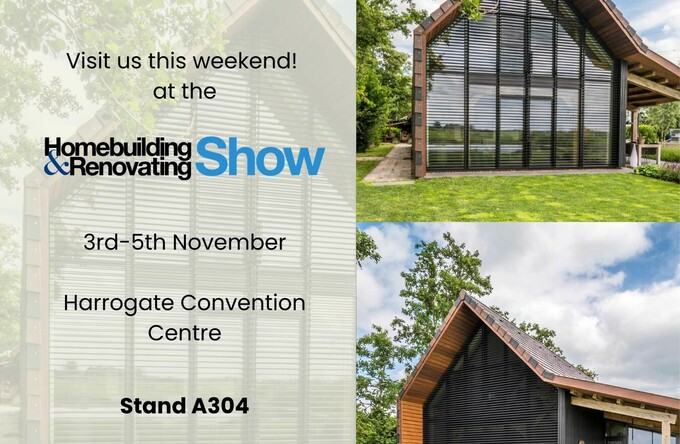 Visit Sunshield at the Homebuilding & Renovation show in Harrogate from the 3rd – 5th November