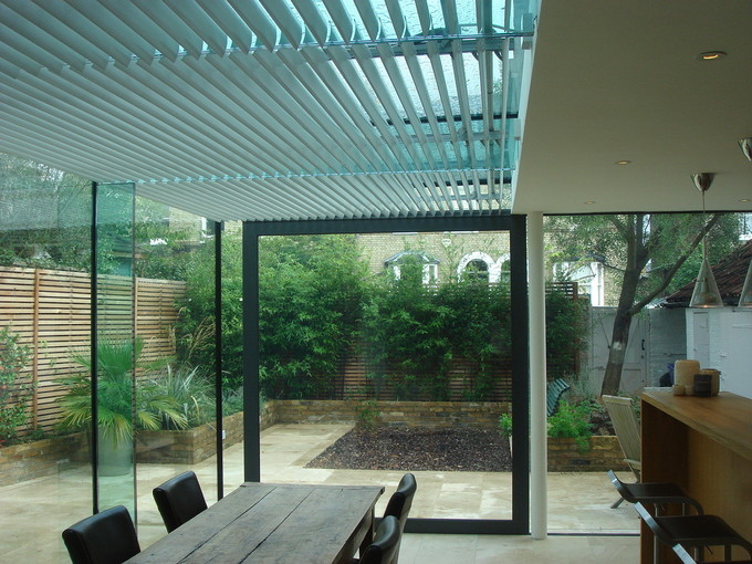 Glass home extension, Londen Hillside
