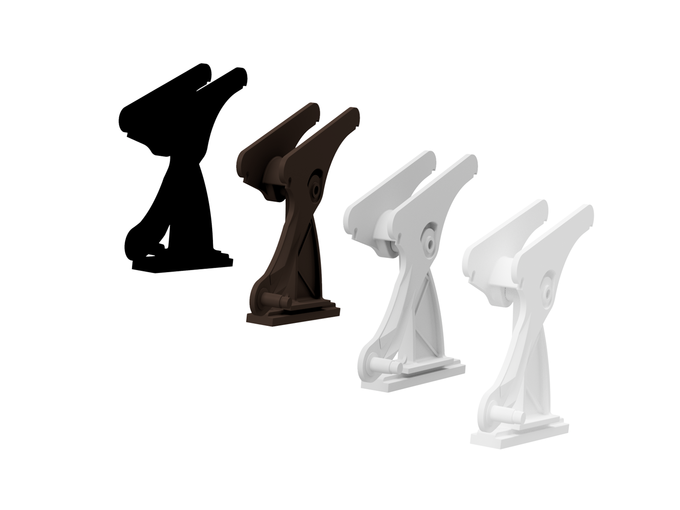 L-system clips in four different colours