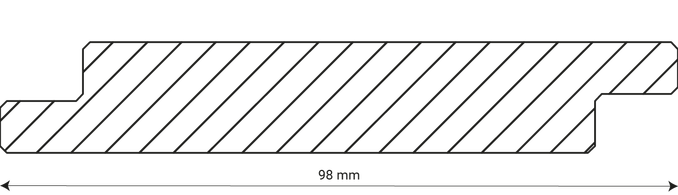 louver profile 98W with width