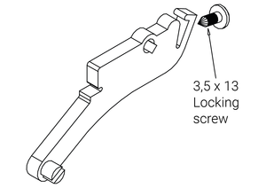 Sketch of slat clip S-system with locking screw