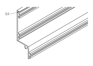 Fascia frame 145x50, 1 brush track Drawing of fascia frame 145x50