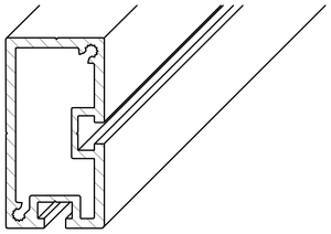 Drawing of cross bar 58x30 with 2 tracks