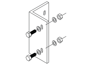 Drawing of angle 100x50x50x5 mm