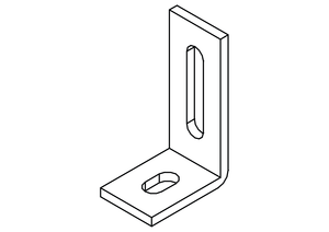 Drawing of an angle bracket 50x20