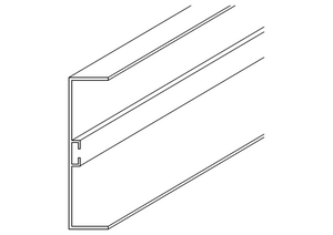 Fascia frame 155x40, 1 track Drawing of fascia frame 155x40
