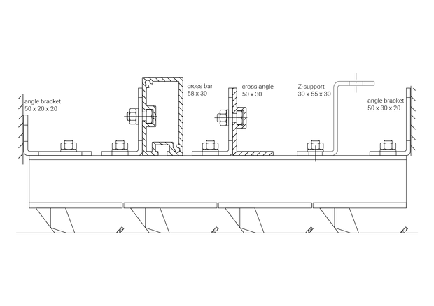 Drawing of standard cross profiles - interior